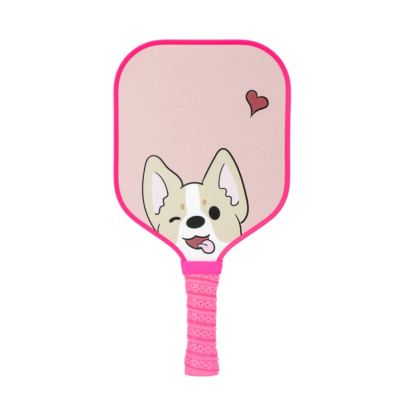 Winking Corgi Pickleball Paddle – Adorable Fiberglass for Kids (PCR-0032)