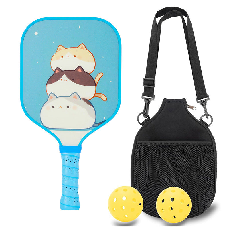 Stacked Cute Cats Pickleball Paddle – Lightweight Fiberglass for Kids (PCR-0023)