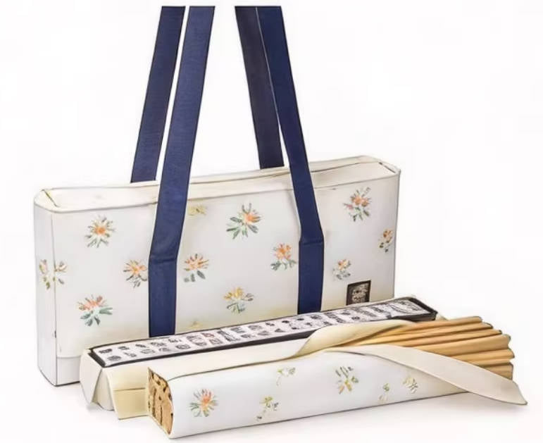 American Mahjong Storage Bag 3-Piece Set with Tiles - Complete Mahjong Set – Great Gift for Mahjong Lovers (MJ-CP-0014)