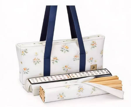 American Mahjong Storage Bag 3-Piece Set with Tiles - Complete Mahjong Set – Great Gift for Mahjong Lovers (MJ-CP-0014)