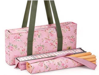 American Mahjong Storage Bag 3-Piece Set with Tiles - Complete Mahjong Set – Great Gift for Mahjong Lovers (MJ-CP-0014)