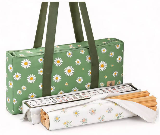 American Mahjong Storage Bag 3-Piece Set with Tiles - Complete Mahjong Set – Great Gift for Mahjong Lovers (MJ-CP-0014)