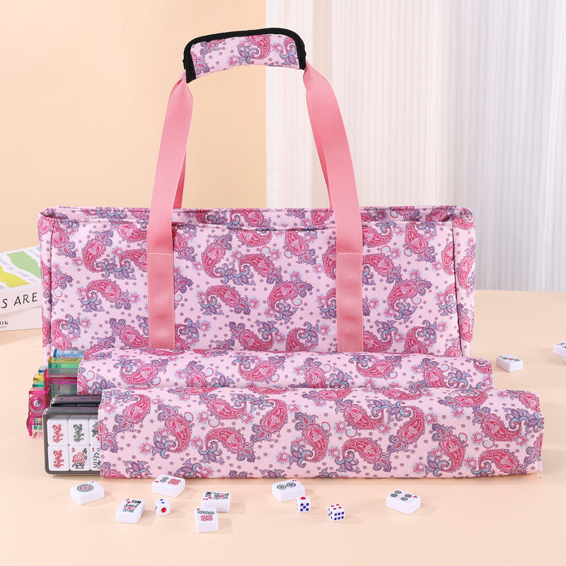 American Mahjong Storage Bag 3-Piece Set – Christmas Color – Great Gift for Mahjong Lovers  Bags only. (MJ-CP-0013)