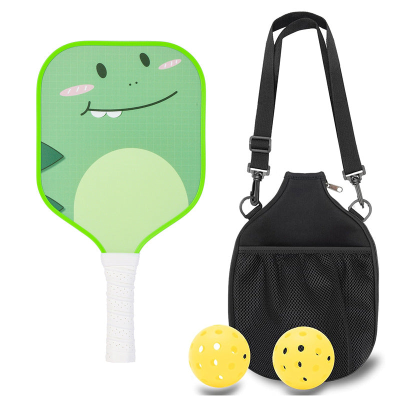 Kids Pickleball Paddle – Fiberglass Material with Cute Cartoon Frog Pattern Design (PCR-0015)
