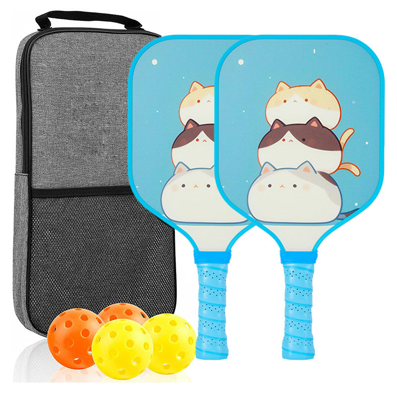 Stacked Cute Cats Pickleball Paddle – Lightweight Fiberglass for Kids (PCR-0023)