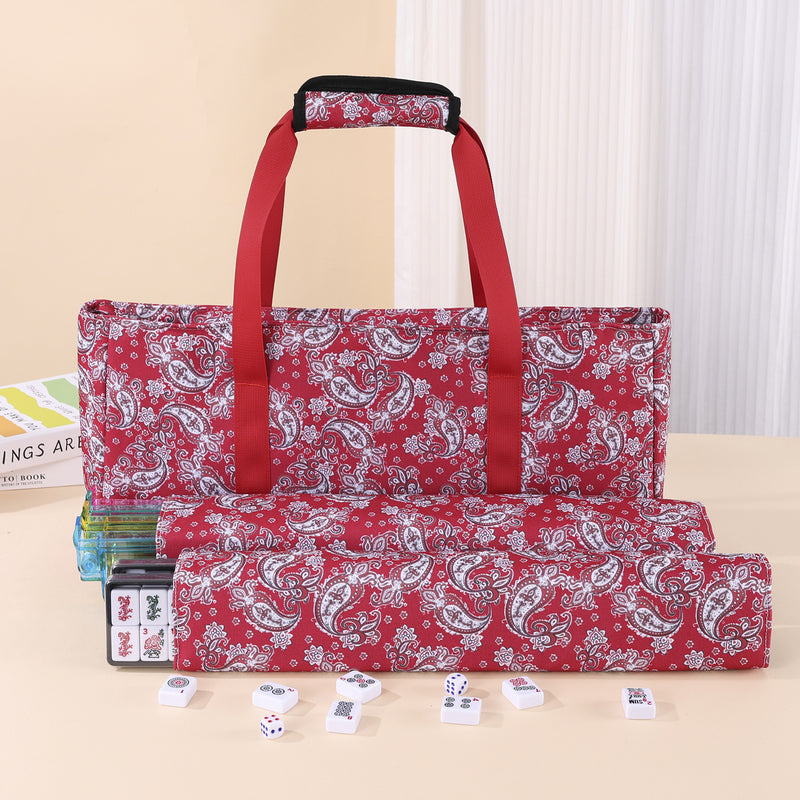 American Mahjong Storage Bag 3-Piece Set – Christmas Color – Great Gift for Mahjong Lovers  Bags only. (MJ-CP-0013)