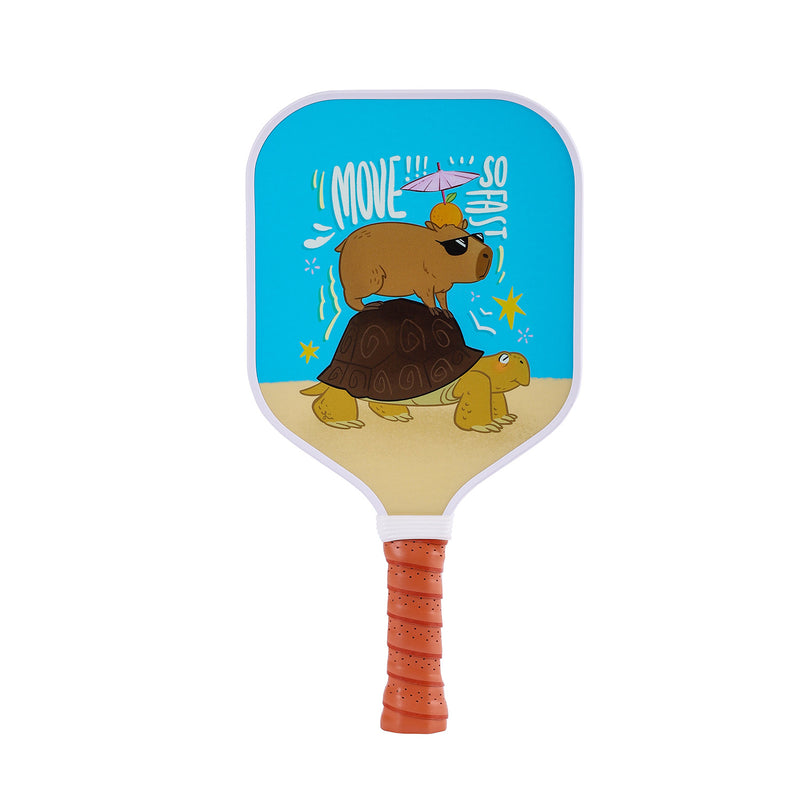 Kids Pickleball Paddle – Fiberglass Material with Blue Illustration Design (PCR-0007)