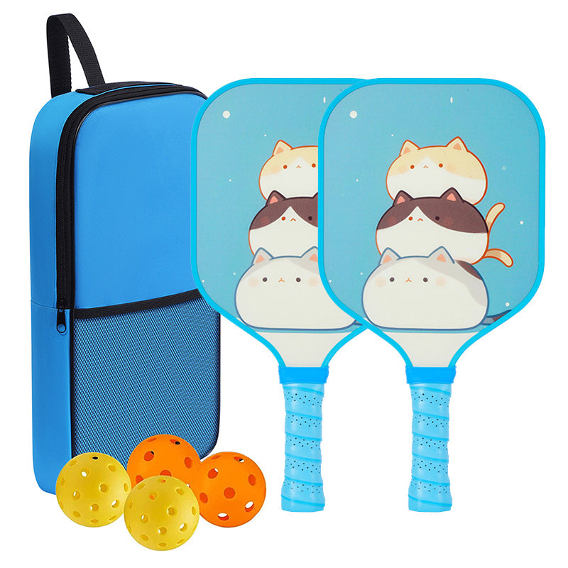 Stacked Cute Cats Pickleball Paddle – Lightweight Fiberglass for Kids (PCR-0023)