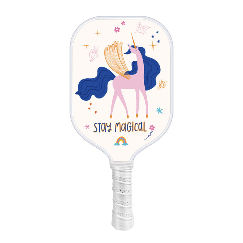 Stay Magical Unicorn Pickleball Paddle – Carbon Fiber for Kids (PCR-0049)